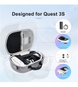 STARTRC GAMES Storage Bag for Meta Quest 3S / Quest 3 / Quest 2 Snowflake Cloth Carrying Case