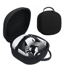 STARTRC GAMES For Meta Quest 3S / Quest 3 / Quest 2 Carrying Case Snowflake Cloth VR Headset Storage Bag - Black