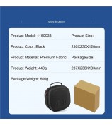 STARTRC GAMES For Meta Quest 3S / Quest 3 / Quest 2 Carrying Case Snowflake Cloth VR Headset Storage Bag - Black