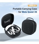 STARTRC GAMES For Meta Quest 3S / Quest 3 / Quest 2 Carrying Case Snowflake Cloth VR Headset Storage Bag - Black