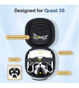 STARTRC GAMES For Meta Quest 3S / Quest 3 / Quest 2 Carrying Case Snowflake Cloth VR Headset Storage Bag - Black