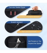 STARTRC GAMES For Meta Quest 3S / Quest 3 / Quest 2 Carrying Case Snowflake Cloth VR Headset Storage Bag - Black