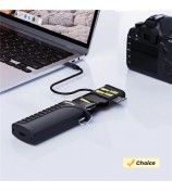 DESIONTAL Multi-Function High Speed SD / TF Card Reader Portable Memory Card Storage Case