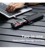 DESIONTAL Multi-Function High Speed SD / TF Card Reader Portable Memory Card Storage Case