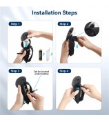 AMVR Q3HS3 1 Pair Controller Grips for Meta Quest 3 / 3S Silicone Battery Cover Sleeve with Hand Strap