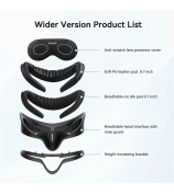 AMVR Q3SFC1 For Meta Quest 3S VR Facial Interface Face Cushion Cover Replacement - Wide Version