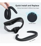 AMVR Q3SFC1 For Meta Quest 3S VR Facial Interface Face Cushion Cover Replacement - Wide Version