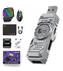 GAMWING M9 5-in-1 Wired + Bluetooth Dual Mode Mobile Game Converter with Keyboard and Mouse Set
