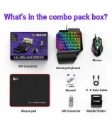 GAMWING M9 5-in-1 Wired + Bluetooth Dual Mode Mobile Game Converter with Keyboard and Mouse Set