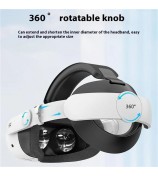 For Meta Quest 3S / 3 ABS+PU Ergonomic Head Strap Adjustable Replacement Headband