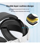 For Meta Quest 3S / 3 ABS+PU Ergonomic Head Strap Adjustable Replacement Headband