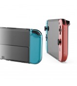 DOBE TNS-1133B 3-in-1 Detachable PC Transparent Protective Case Drop-proof Shell for Nintendo Switch OLED Left/Right Handles Host