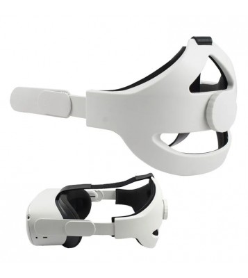 Ergonomic Headband with Removable Cushion Head Strap for Oculus Quest 2 VR Helmet - White
