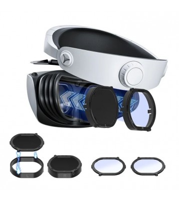 DEVASO Lightweight Lens Cover Accessories Kit for PS VR2 Headset Anti-Scratch Ring Lens Protector