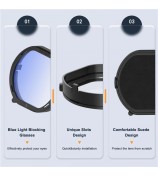 DEVASO Lightweight Lens Cover Accessories Kit for PS VR2 Headset Anti-Scratch Ring Lens Protector