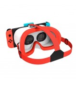 DEVASO VR Headset for Nintendo Switch Game Console Heat Dissipation Plastic Headband VR Glasses - White / Blue