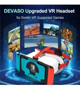 DEVASO VR Headset for Nintendo Switch Game Console Heat Dissipation Plastic Headband VR Glasses - White / Blue