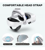 DEVASO Adjustable Head Strap for Meta Quest Pro / Quest 2 Elite Strap / Quest 3 Elite Strap / PICO 4 / PICO 4 Pro Accessories - White