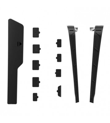 AL-P5231 For PS5 / PS5 Slim Game Console Silicone Dust Plugs + Dust-proof Net Set
