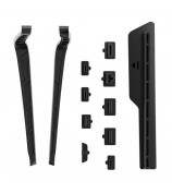 AL-P5231 For PS5 / PS5 Slim Game Console Silicone Dust Plugs + Dust-proof Net Set