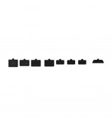AL-P5231 For PS5 / PS5 Slim Game Console Silicone Dust Plugs + Dust-proof Net Set
