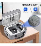 DEVASO Upgraded Version For Meta Quest 3 VR Glasses Storage Bag Nylon Carrying Case with Shoulder Strap