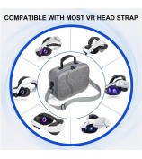 DEVASO Upgraded Version For Meta Quest 3 VR Glasses Storage Bag Nylon Carrying Case with Shoulder Strap