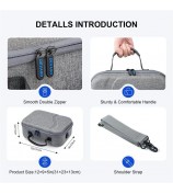 DEVASO Upgraded Version For Meta Quest 3 VR Glasses Storage Bag Nylon Carrying Case with Shoulder Strap
