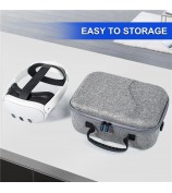 DEVASO Upgraded Version For Meta Quest 3 VR Glasses Storage Bag Nylon Carrying Case with Shoulder Strap