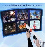 DEVASO For Meta Quest 3 VR Magnetic Suction Gunstock Game Controller Holder - White