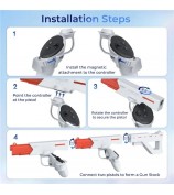 DEVASO For Meta Quest 3 VR Magnetic Suction Gunstock Game Controller Holder - White