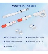 DEVASO For Meta Quest 3 VR Magnetic Suction Gunstock Game Controller Holder - White