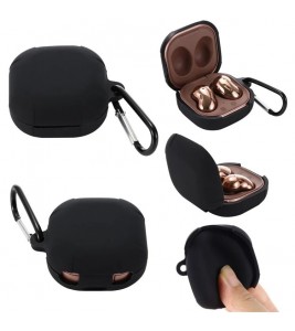 Silicone Protector Earphones Case for Samsung Buds Live / Buds 2 / Buds Pro / Buds Pro 2 - Black