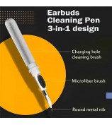 Bluetooth Headset Cleaning Brush Pen Shape Dust Remover TWS Earphone Camera Phone Cleaning Tool - White