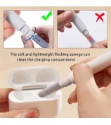 Bluetooth Headset Cleaning Brush Pen Shape Dust Remover TWS Earphone Camera Phone Cleaning Tool - White