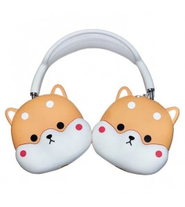 For AirPods Max 1 Pair Cartoon Design Silicone Earmuff Shell Headphone Protective Cover - Dog