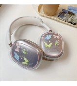 1Pair Protective Case for AirPods Max Headphone Drop-Resistance TPU Sleeve - Colorful Butterfly