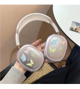 1Pair Protective Case for AirPods Max Headphone Drop-Resistance TPU Sleeve - Colorful Butterfly