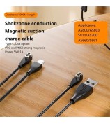 For Shokz OpenComm / AS800 / AS810 / AS700 / AS660 / S661 Bone Conduction Headset 1m Type-C Plug Charging Cable Magnetic Charger