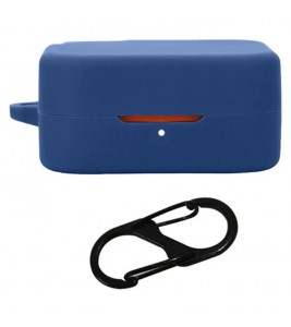 For Nothing CMF Buds Pro 2 Case Bluetooth Earphone Silicone Cover with Anti-Lost Buckle - Dark Blue