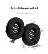 1 Pair Earpad Silicone Case for JBL Tune 770NC On-Ear Headphone Cushion Protective Cover - Black