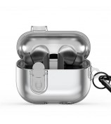 DUX DUCIS SECI Series For Samsung Galaxy Buds3 Pro  /  Buds3 Case PC+TPU Bluetooth Earbuds Cover with Hook - Clear