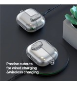 DUX DUCIS SECI Series For Samsung Galaxy Buds3 Pro  /  Buds3 Case PC+TPU Bluetooth Earbuds Cover with Hook - Clear
