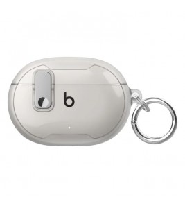 For Beats Studio Buds / Studio Buds + Case TPU+PC Earbud Cover with Carabiner - Transparent