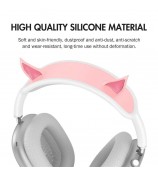 For AirPods Max Silicone Headband Cover Elf Ear Design Headphones Accessories - Pink