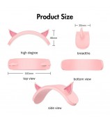 For AirPods Max Silicone Headband Cover Elf Ear Design Headphones Accessories - Pink