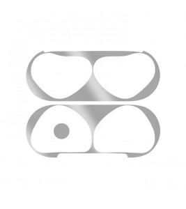 For Apple AirPods 4 Charging Case Bluetooth Earbuds Metal Sticker Anti-Dust Protective Decals - White