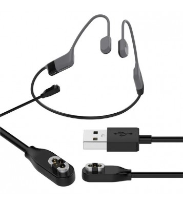 For Shokz Openswim Pro S710 Bone Conduction Earphone Magnetic Charger 1m USB-A Plug Charging Cable