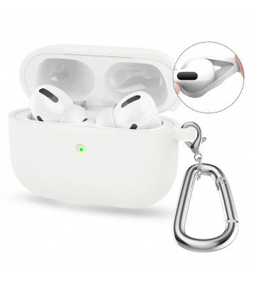 AirPods 4 (2024) ENKAY HAT PRINCE Silicone Case Bluetooth Earphone Protector Cover with Hook / Earbuds - White