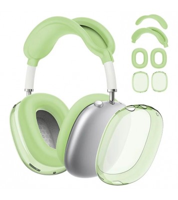 4Pcs / Set For AirPods Max Headband Cover Beam Sleeve Earmuff Sleeve Ear Cushion Cover - Matcha Green